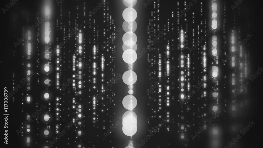  Elegant silver abstract.  Glittering particles on a black background. loop able abstract background circles.