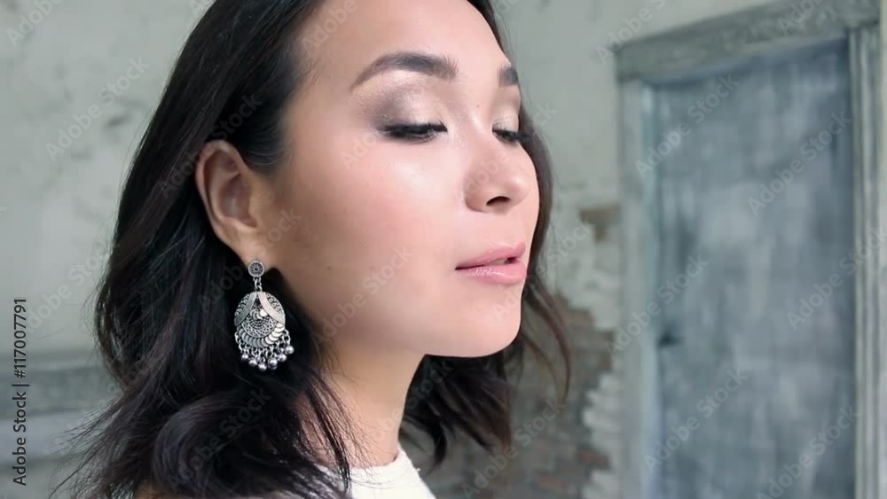Elegant and beautiful model. Professional makeup Elegant and beautiful model. Professional makeup
