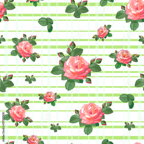 Pattern with roses