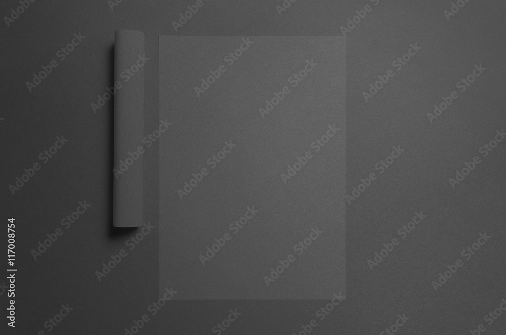 Black A3 Poster Mock-Up Black A3 Poster Mock-Up
