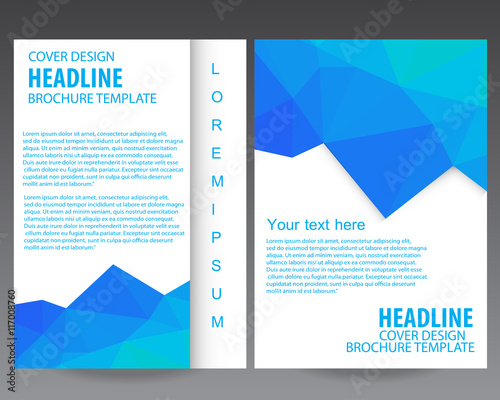 Abstract blue annual report brochure flyer design template vector, Leaflet cover presentation template abstract flat background, layout in A4 size