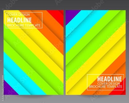 Abstract colorful annual report brochure flyer design template vector, Leaflet cover presentation template abstract flat background, layout in A4 size