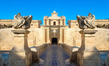 Mdina city gates. Old fortress. Malta