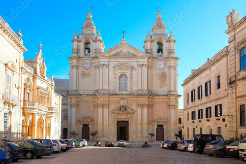 Mdina also known as Medina - Malta. Old town center, famous cath