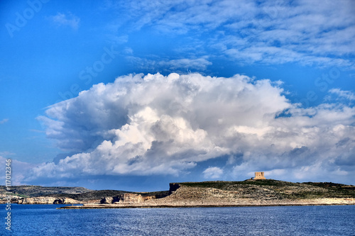 Comino Island, with St. Mary Tower visible -Malta. Artistic HDR © Calin Stan