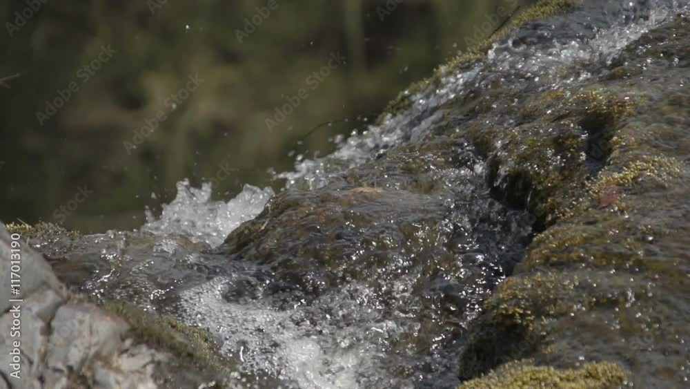 Fresh Clean Spring Water In Slow Motion Fresh Clean Spring Water In Slow Motion