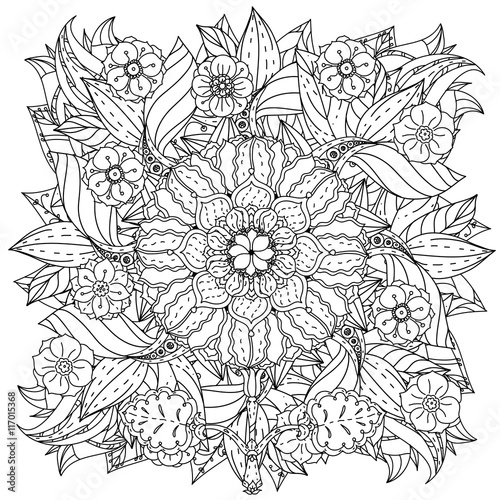 coloring book antistress style picture