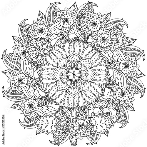 coloring book antistress style picture