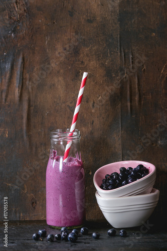 Homemade blueberry smoothie