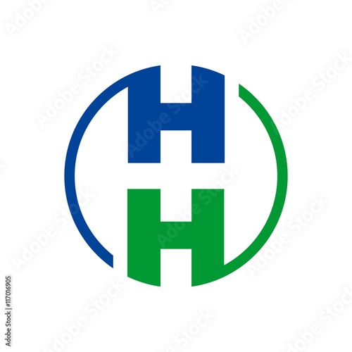 letter letter H and H logo vector