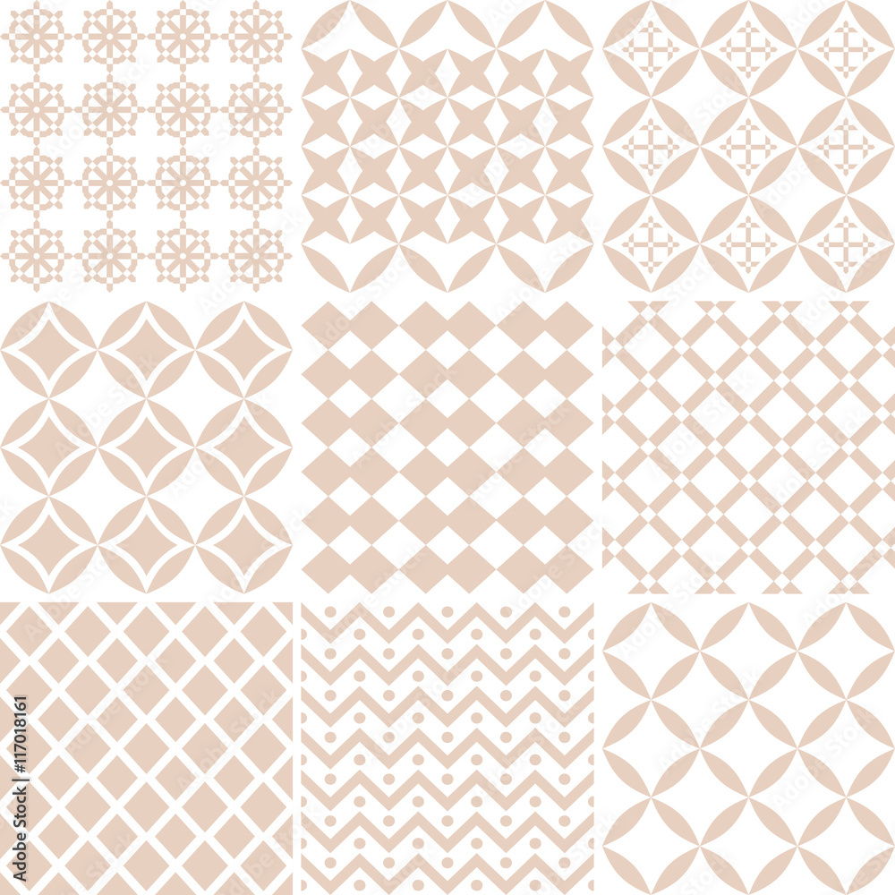 Set of abstract geometric patterns Set of abstract geometric patterns