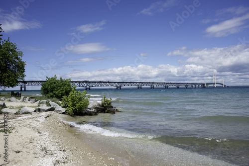 Wallpaper Mural Mackinac Bridge in the Upper Peninsula of Michigan. Torontodigital.ca