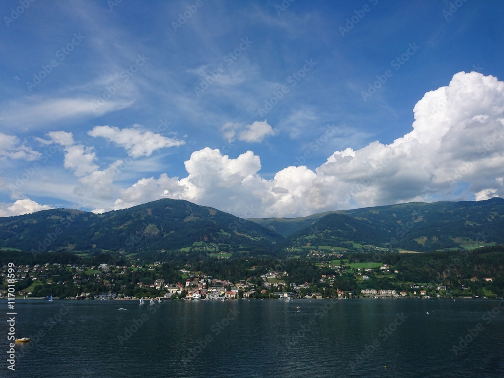 View To Lake City and Alp Millstatt In Summer