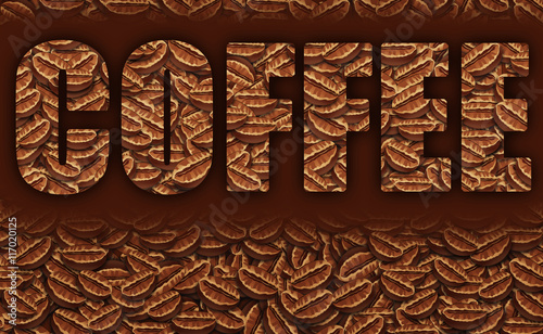 Fresh Coffee Beans Illustration with Caption Text
