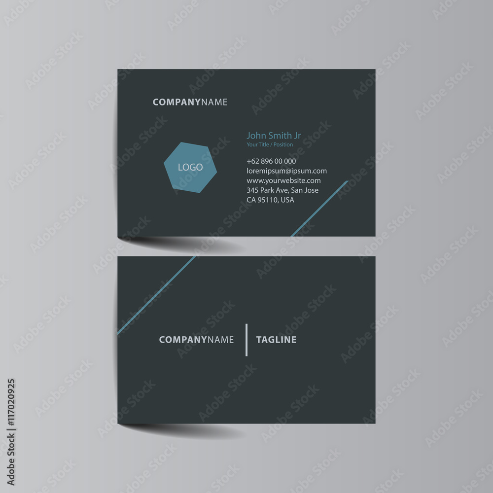 Modern Simple Light Business Card Template. Business Card Vector Background. Business Card Template. Easy Editable