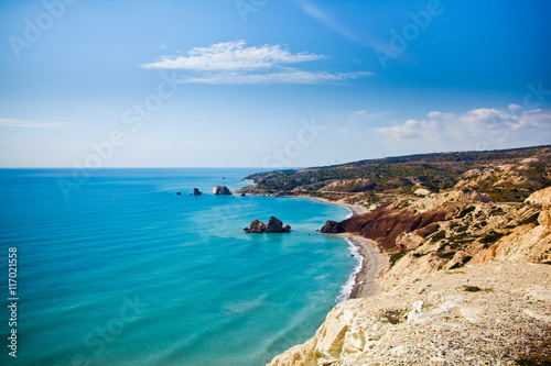 Aphrodite's birthplace beach in Paphos, Cyprus photo