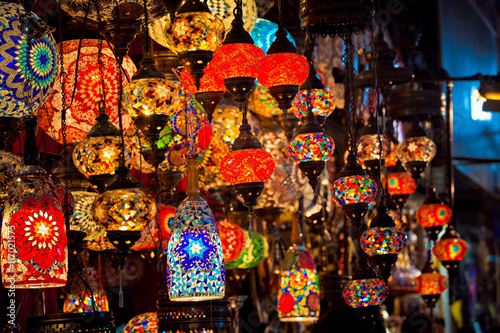Photography Turkish decorative colorful lamps