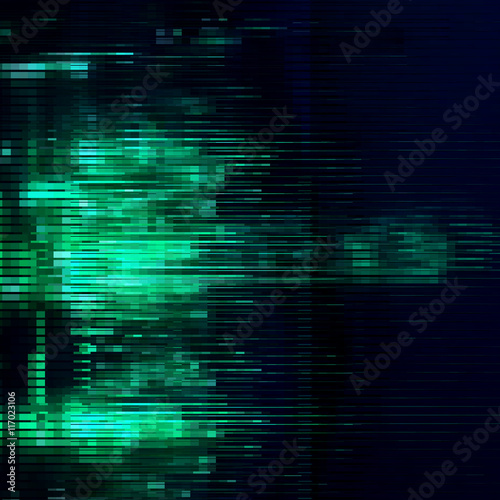 Abstract vector background with glitch effect.