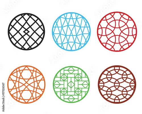 Art round Chinese pattern window frame