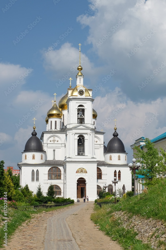 Dmitrov, Russia - July 29, 2016: The assumption Cathedral of the Dmitrov Kremlin