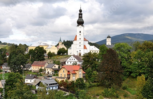 Church and city Branna, Czech Republic, Europe