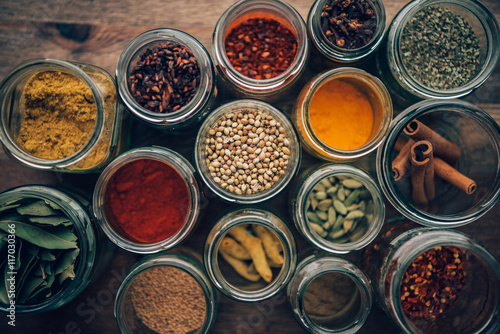 Fototapeta Naklejka Na Ścianę i Meble -  Spices in Jars