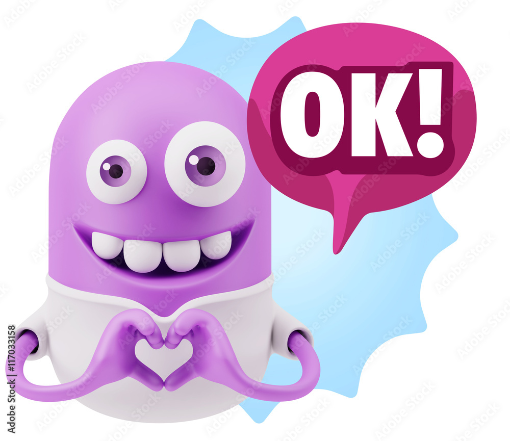 3d Rendering. Romantic Emoticon with hands forming a heart drawi 3d Rendering. Romantic Emoticon with hands forming a heart drawi