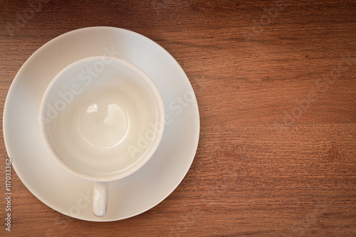 emty coffee and tea cup with plate