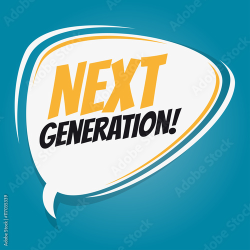 next generation retro speech balloon