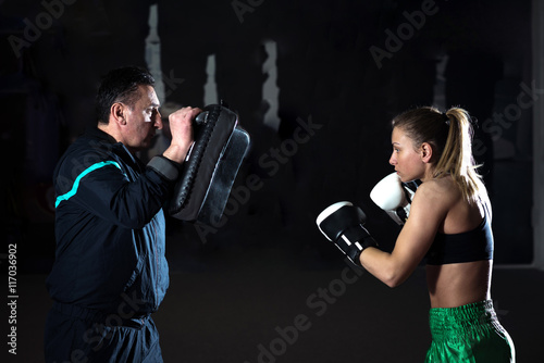 Kickboxing female training