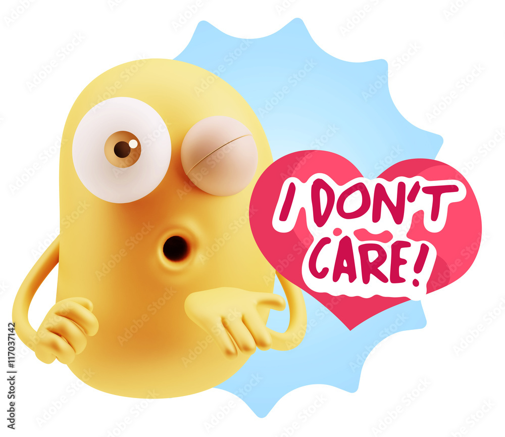 3d Rendering. Love Emoticon Face Blowing a Kiss saying I Don't C 3d Rendering. Love Emoticon Face Blowing a Kiss saying I Don't C