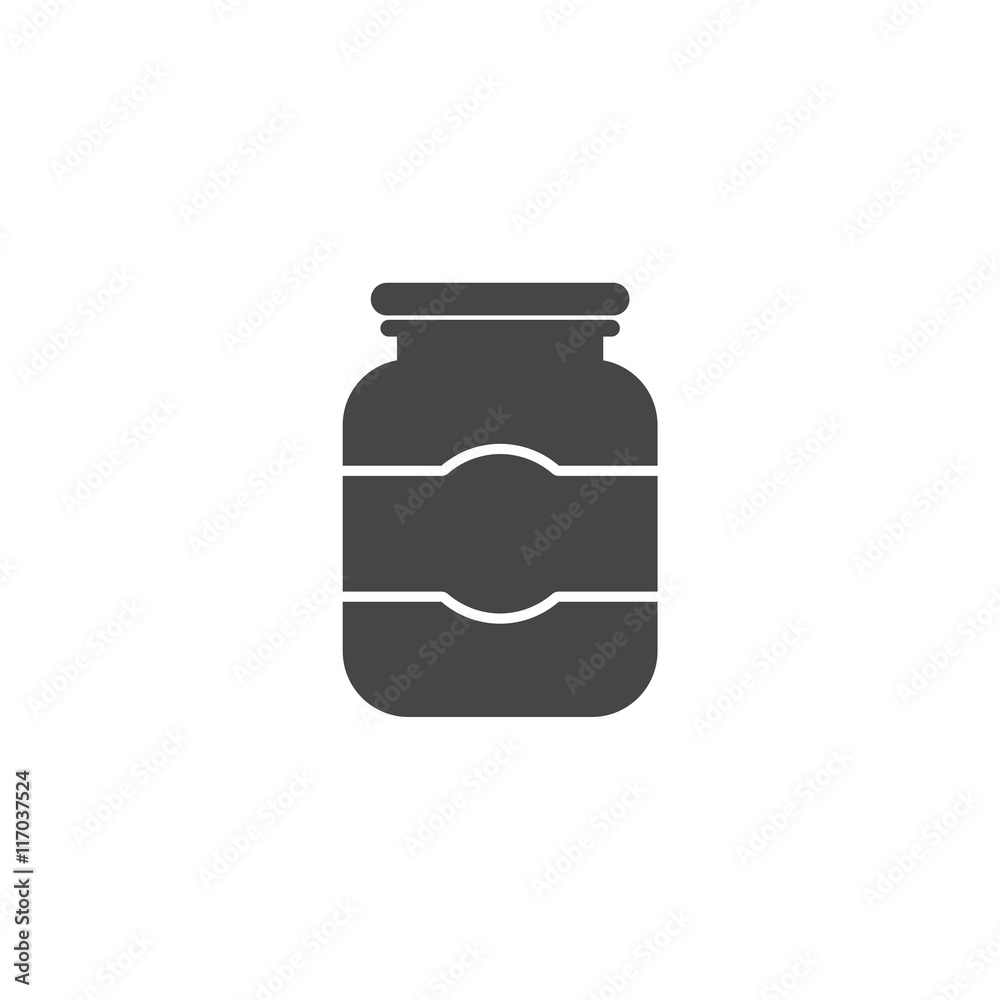 Jar icon isolated on white background Jar icon isolated on white background