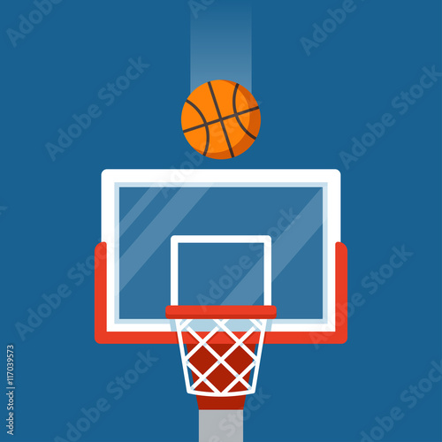 Basketball hoop and ball