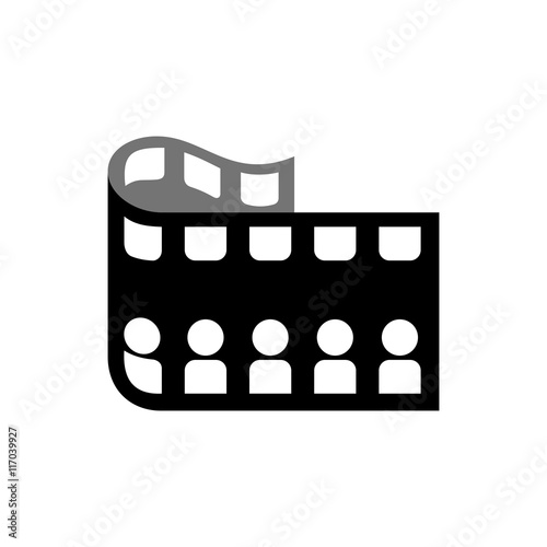 ribbon logo. movie symbol