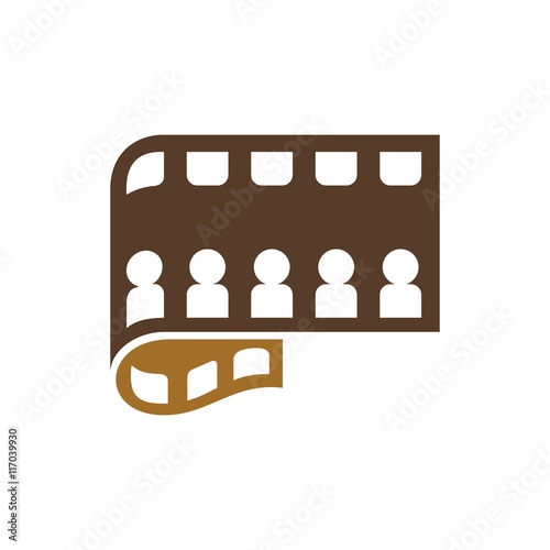 ribbon logo. movie symbol