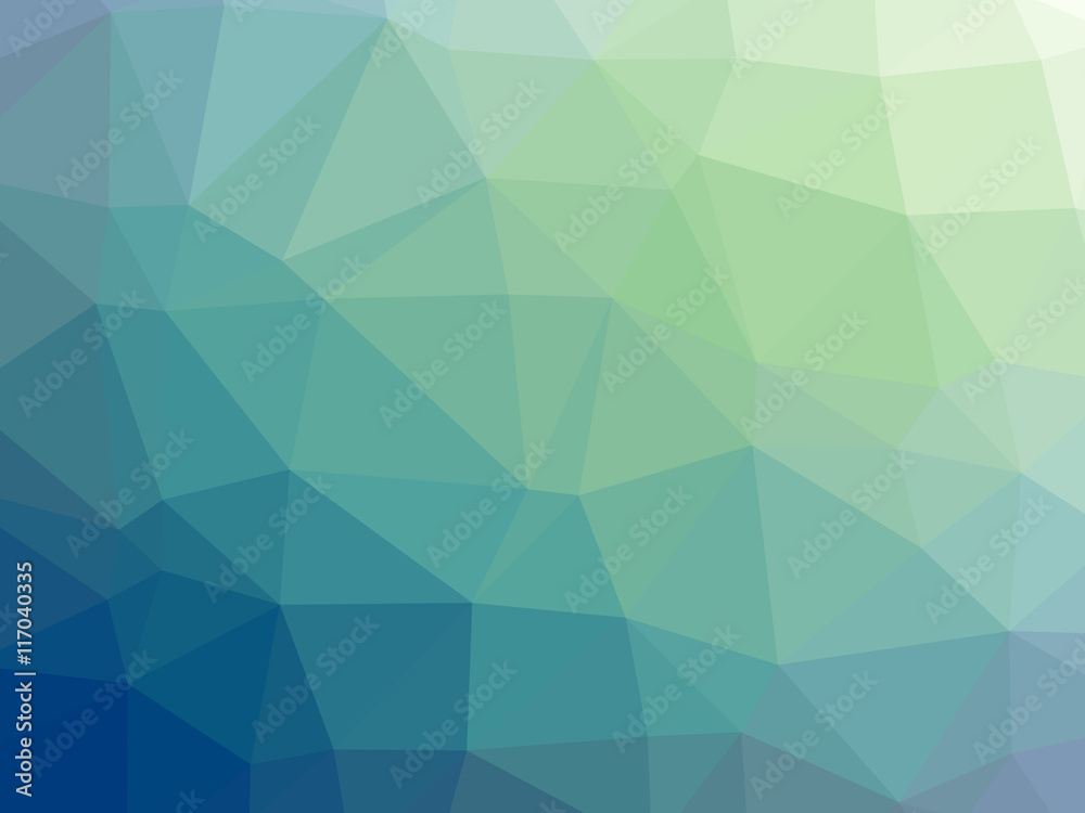 Abstract blue teal green gradient polygon shaped background