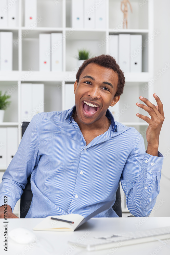 Black man laughing Black man laughing