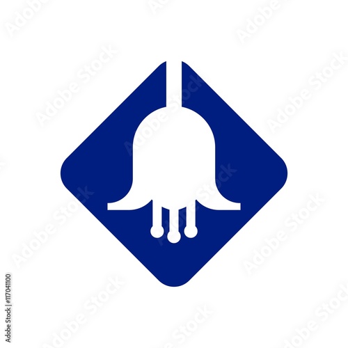 bell flower logo vector