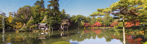 Autumn foliage at Kenrokuen Garden in Kanazawa, Japan
