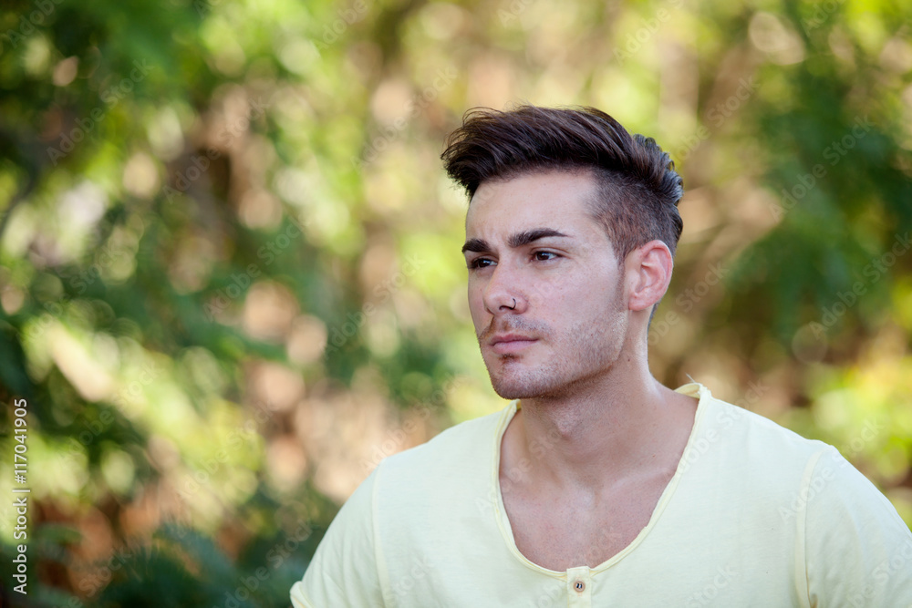 Attractive guy in the park Attractive guy in the park