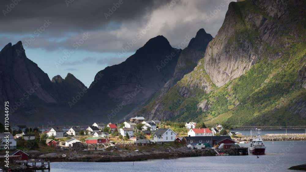 fishing village in the lofoten islands norway