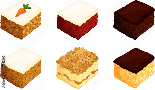 Square Cake Slices