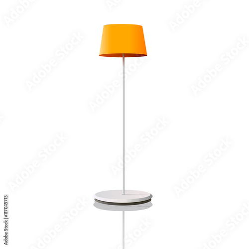 floor light fixture vector - yellow floor lamp
