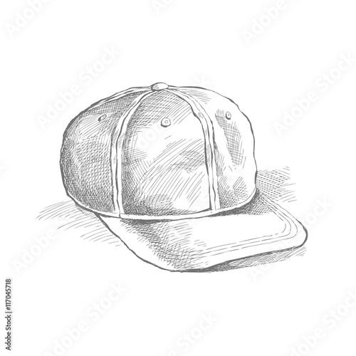 freehand sketch cap hat