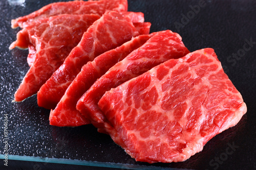 Obraz na płótnie 黒毛和牛 焼肉 w salonie
