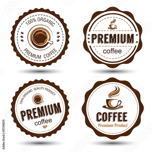 coffee label vector