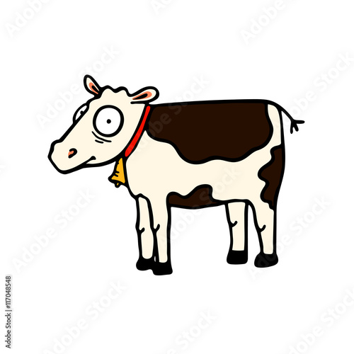 Cow. A funny picture of animal farm.