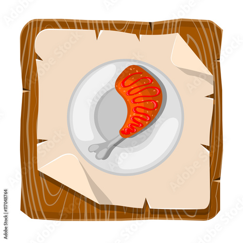 Chicken leg icon