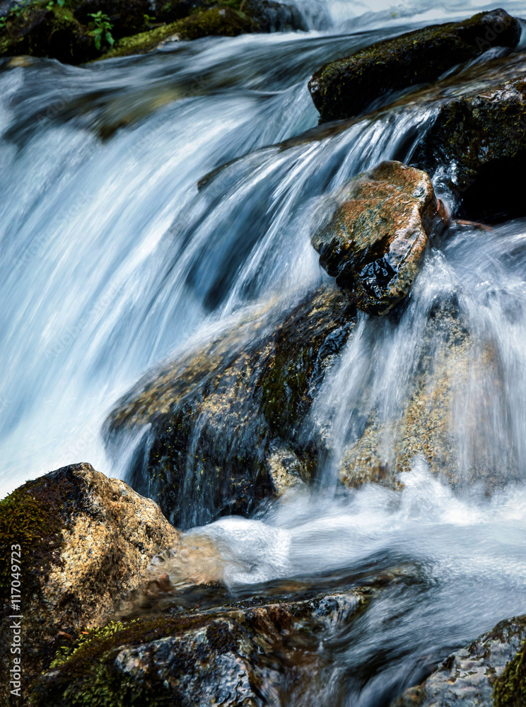 Fototapeta premium detail wild mountain stream