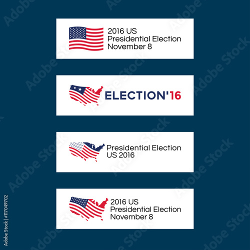 American election badges and vote logo graphics. Presidential Election (2)